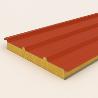Кровельная сэндвич-панель МВ 100 мм RAL 1018