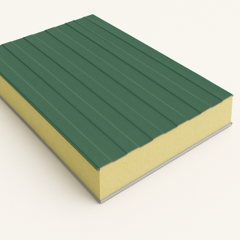 Стеновая сэндвич-панель с минеральной ватой 60 мм RAL 9003 в наличии в Калуге